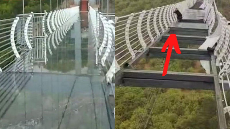 Fatos Inusitados! #31 – Ponte de vidro quebra e homem fica pendurado a 100 metros de altura!