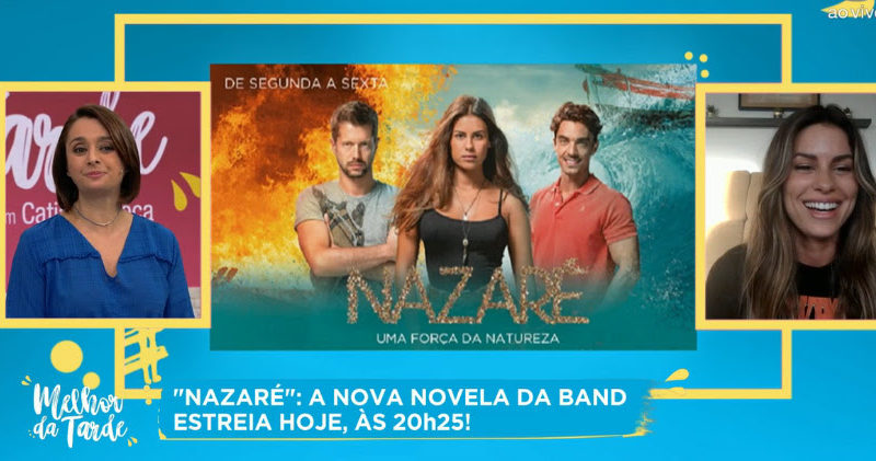 Carolina Loureiro e Afonso Pimentel falam sobre a estreia de “Nazaré” na Band