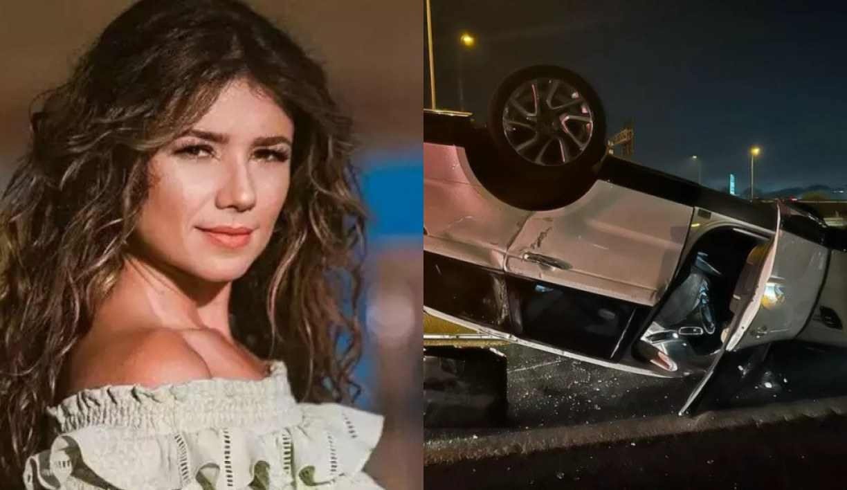 Paula Fernandes sofre acidente e carro capota em SP