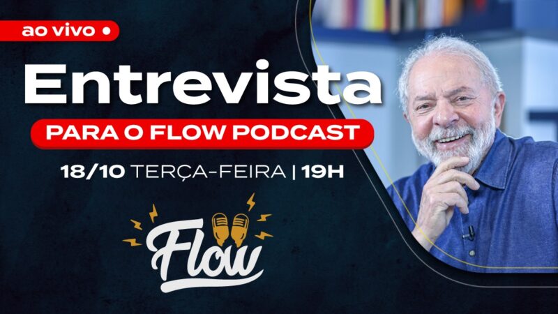 Lula é o convidado do Flow Podcast nesta terça-feira (18), às 19h