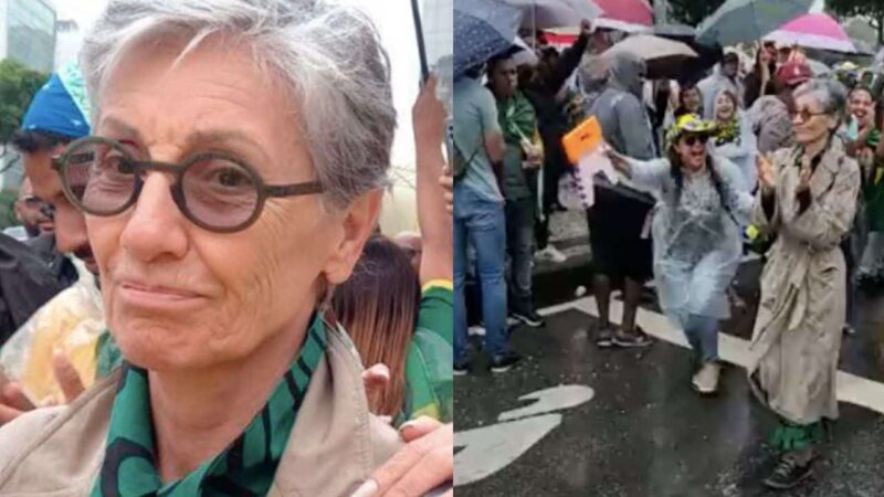 VÍDEO: Cássia Kis participa de manifestação pró-Bolsonaro e antidemocrática no RJ