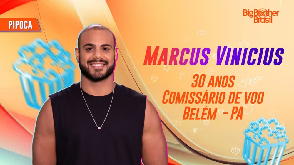 Conheça Marcus Vinicius participante Pipoca do BBB24