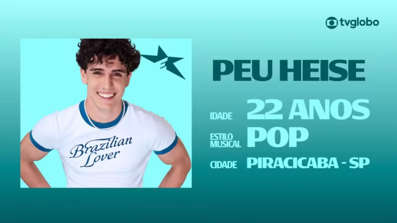 Conheça Peu Heise, candidato do Estrelas da Casa 2026