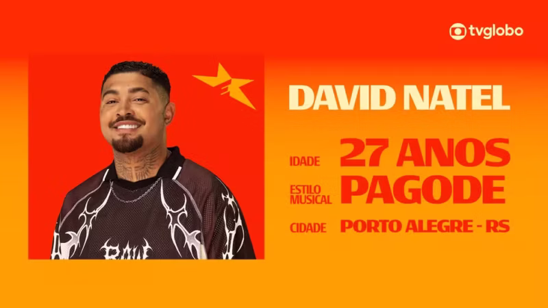 Conheça David Natel, candidato do Estrelas da Casa 2026 que concilia música e barbearia