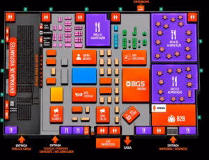 Mapa da BGS 2026. Foto: BGS/Divulgação